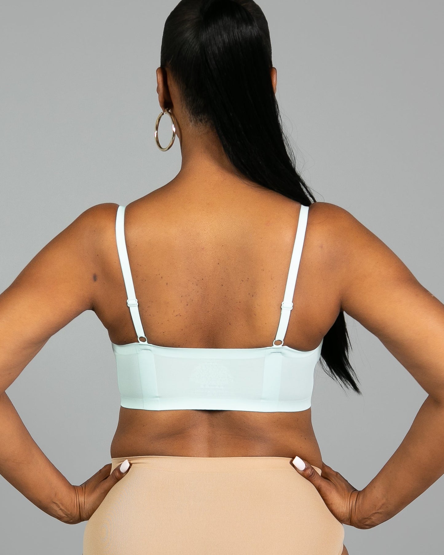 Perforated Gel Bra with Mesh Detail