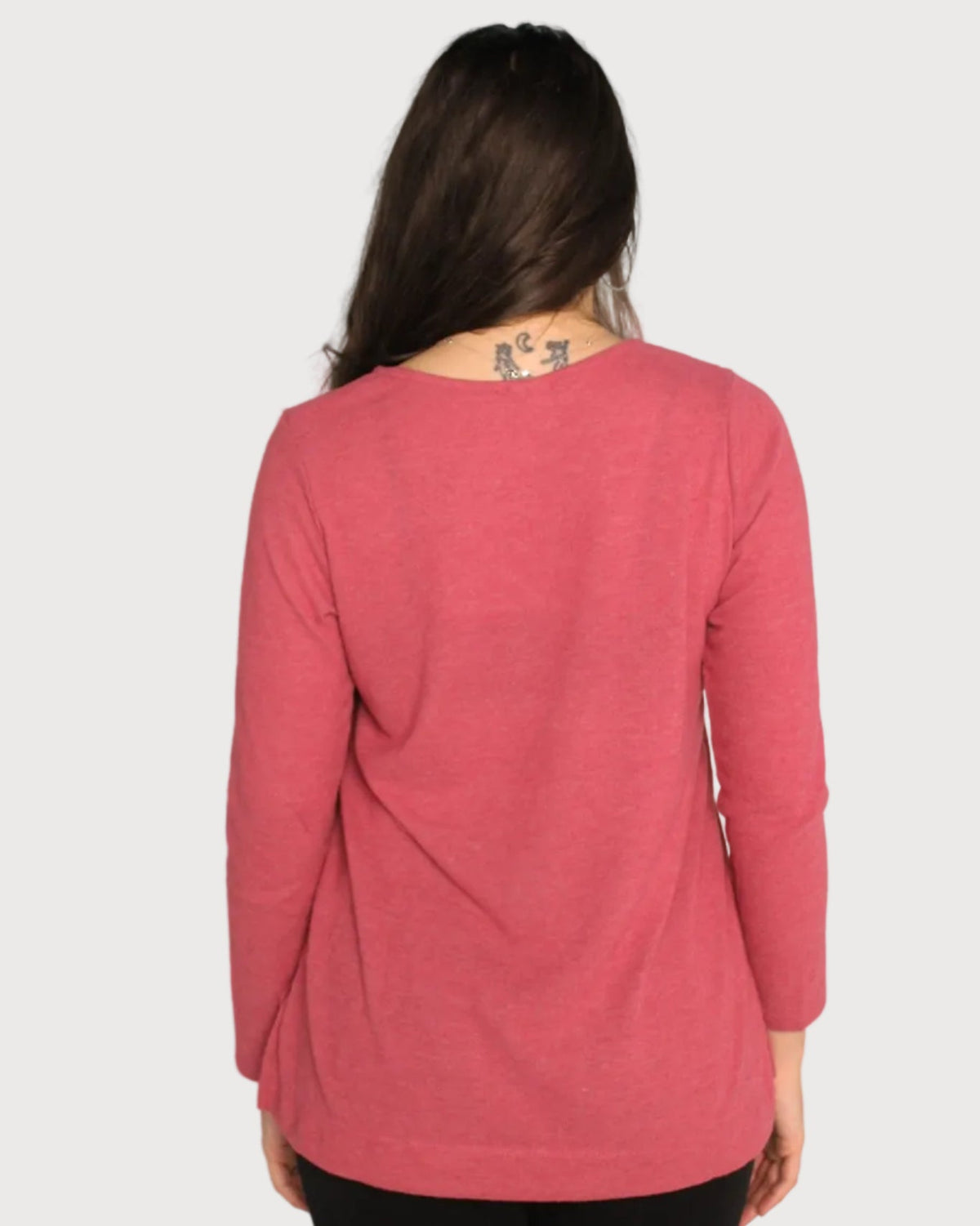 Criss-Cross V-Neck Brushed Knit Long Sleeve Top - Final Sale