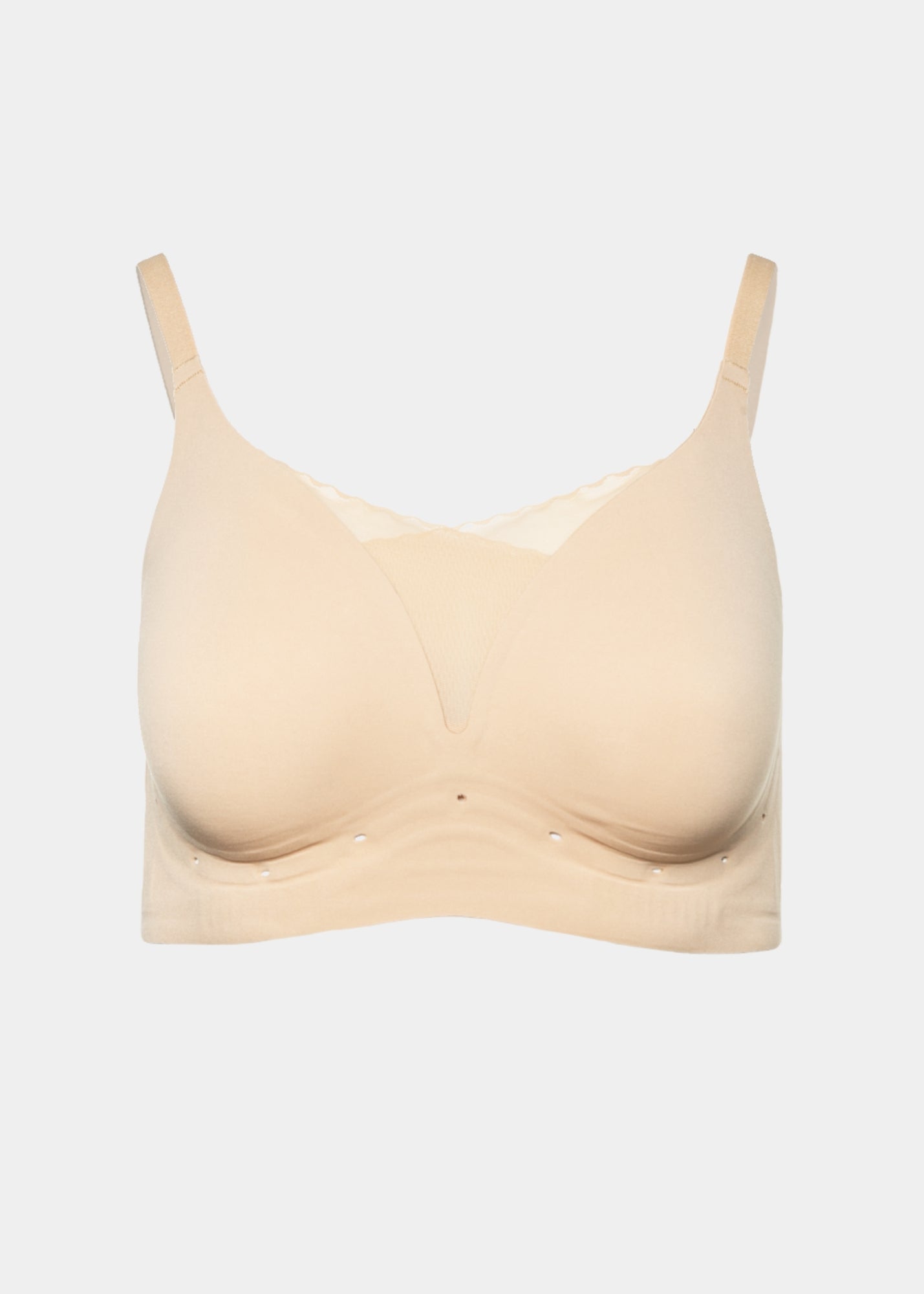 Perforated Gel Bra with Mesh Detail