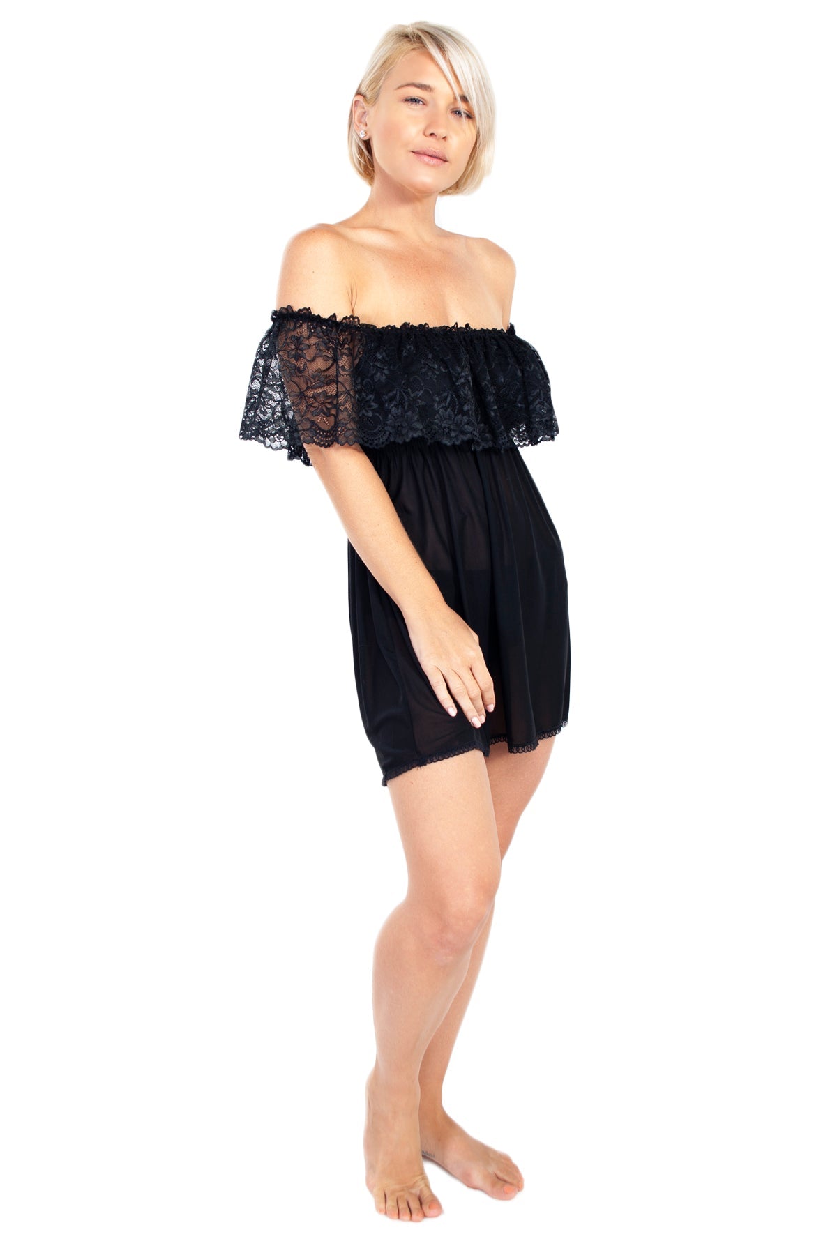 Up All Night Off The Shoulder Nightie and Panty Set_Rhonda_Shear_4