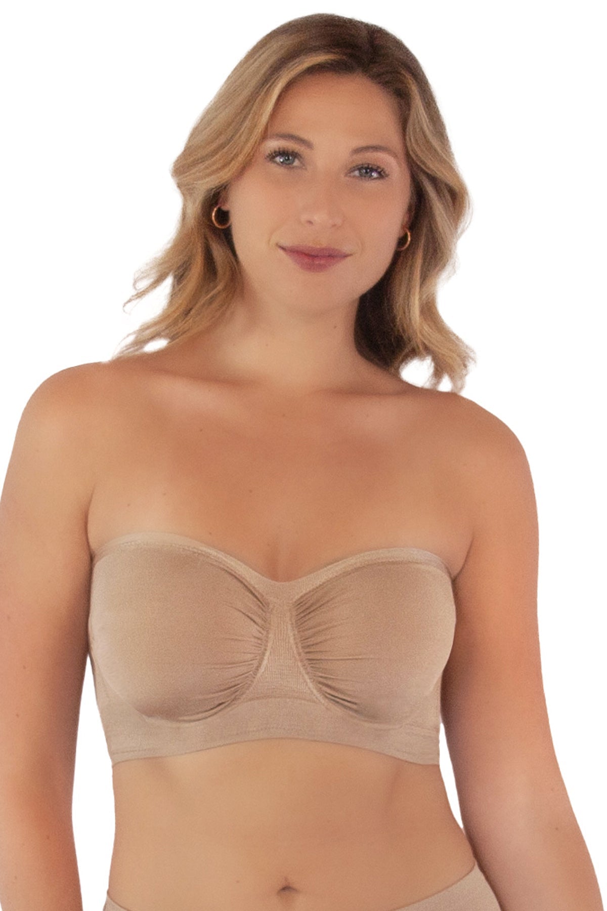 Antimicrobial Sweetheart Neckline Underwire Bandeau Bra_Rhonda_Shear_2