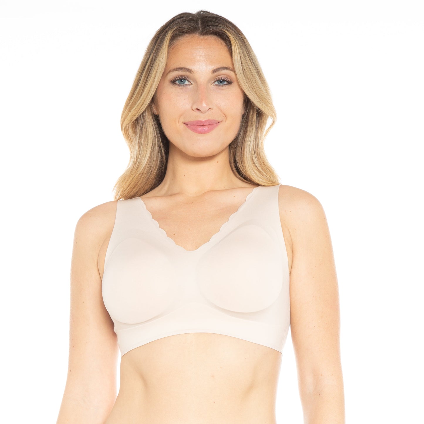 Invisible Edge Bra w/ Scallop Neckline