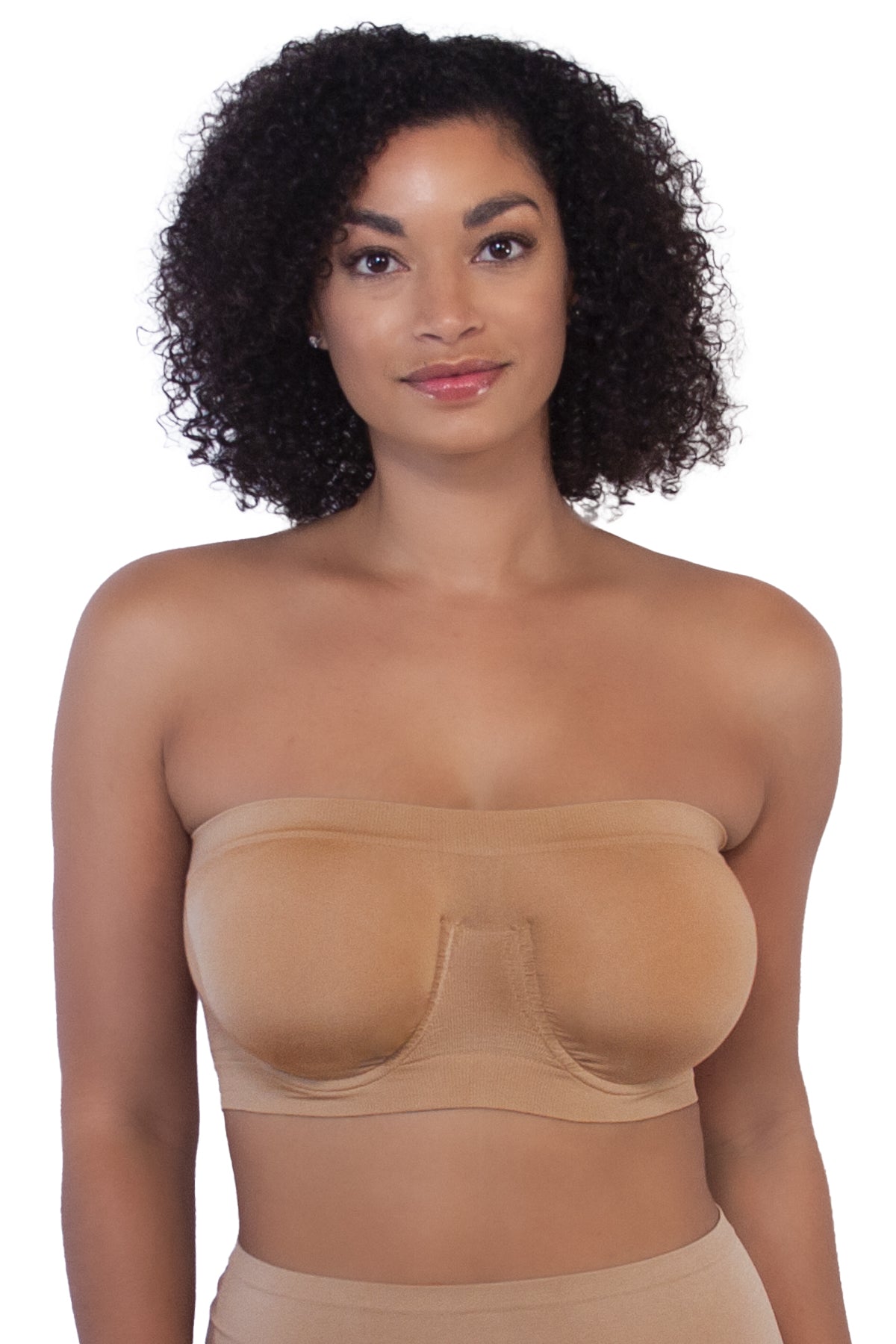 Angel Seamless Underwire Bandeau Bra_Rhonda_Shear_10