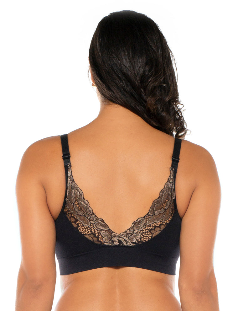 Seamless Ahh Bra with Lace Back Detail