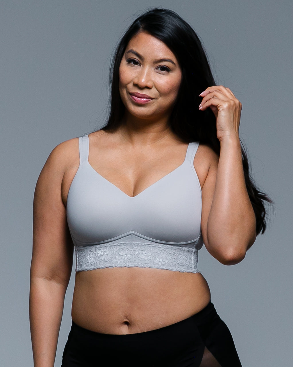 Molded Cup Bra With Lace Trim