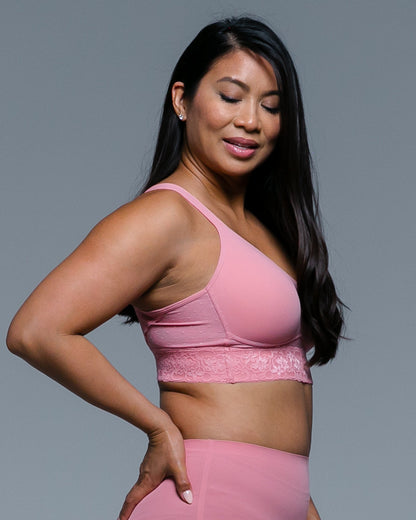 Molded Cup Bra With Lace Trim