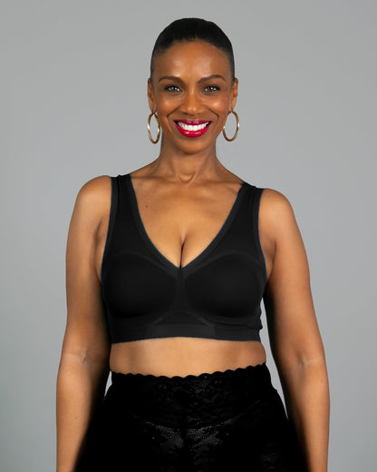 Invisible Edge Double Bonded Mesh Bra with Removable Pads