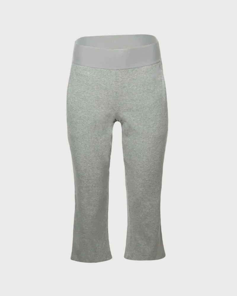Heather gray Ribbed Knit Pant, shown on a plain white background.