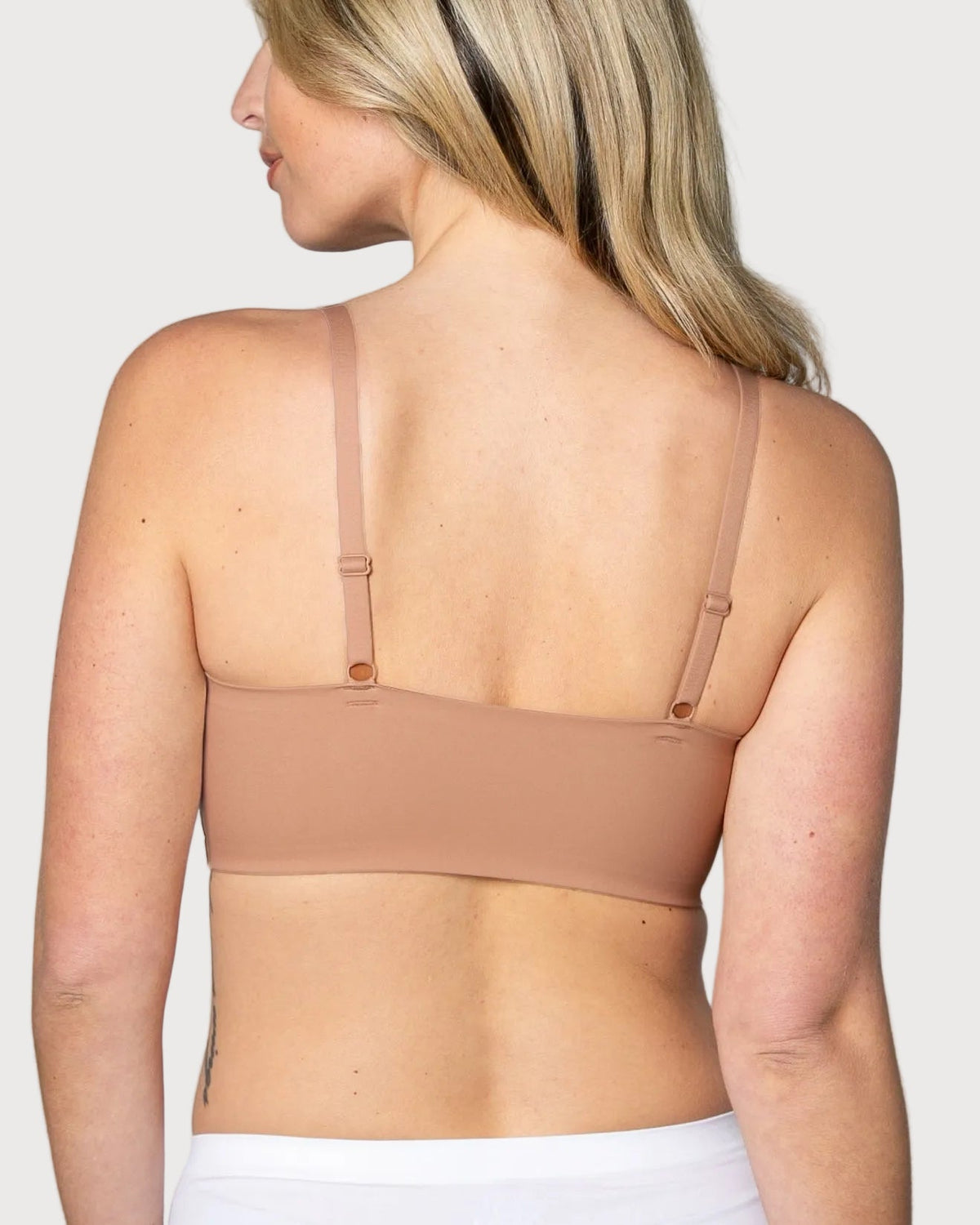 Sienna Gel Bra: No Back Closure by Rhonda Shear — alternate view, gel support bra with removable pads