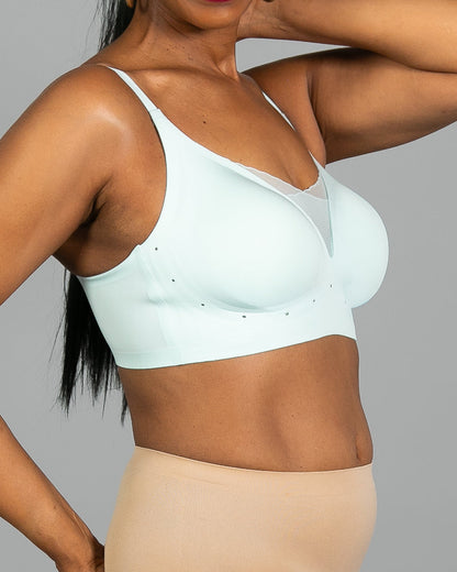 Perforated Gel Bra with Mesh Detail