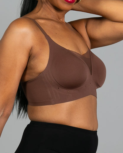 Perforated Gel Bra with Mesh Detail