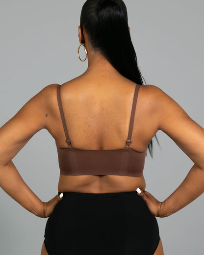 Perforated Gel Bra with Mesh Detail