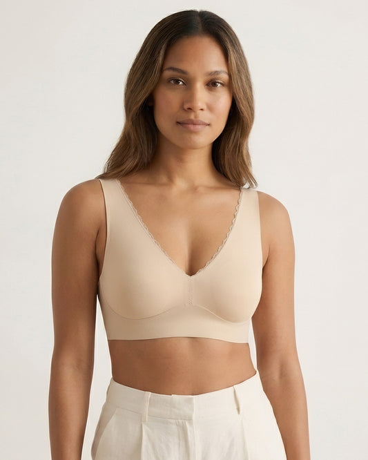 Infinity Edge Deep Plunge Bra with Back Closure