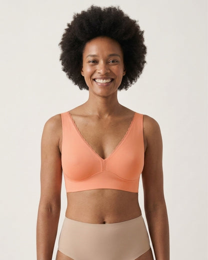 Infinity Edge Deep Plunge Bra with Back Closure