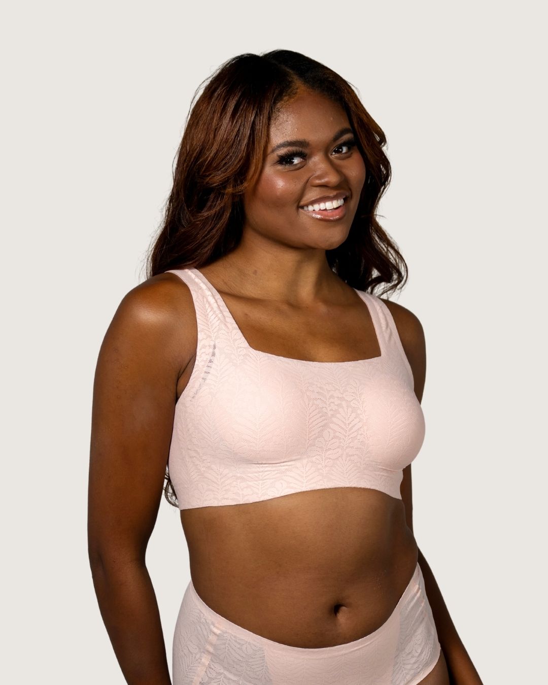 Squareneck All Over Lace Jelly Gel Bra
