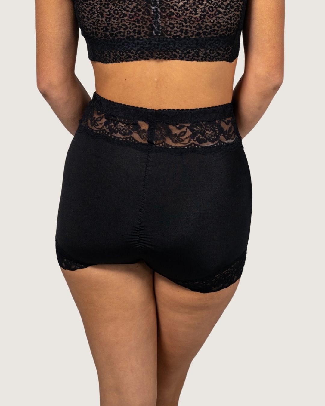 Lace Trim High Waist Pin-Up Panty - Final Sale
