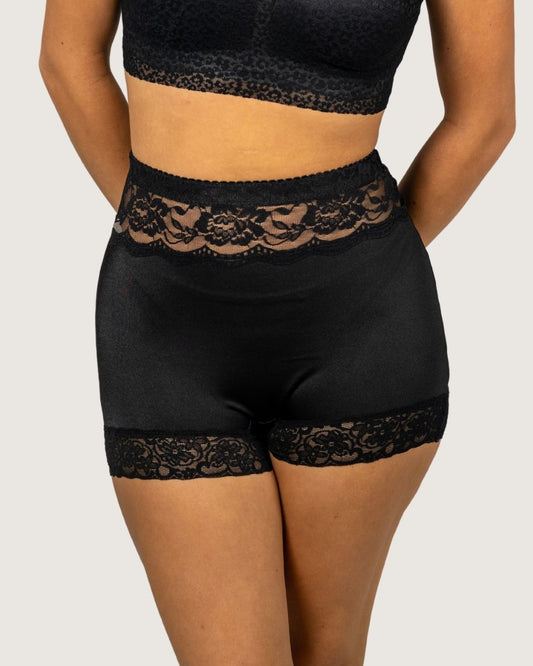 Lace Trim High Waist Pin-Up Panty - Final Sale