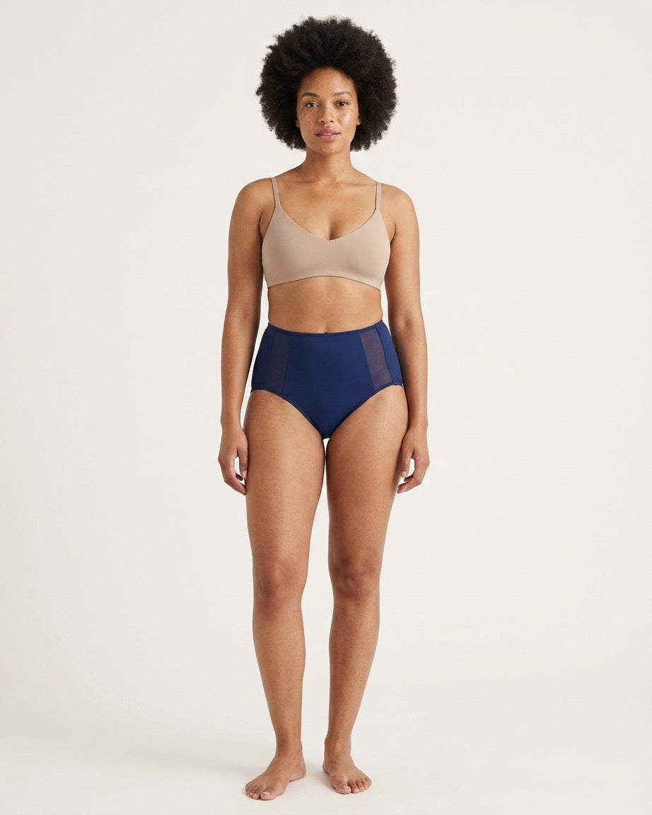 Mesh Inset & Microfiber Brief Panty