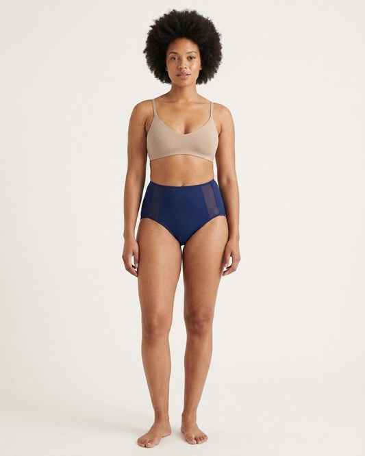 Mesh Inset & Microfiber Brief Panty