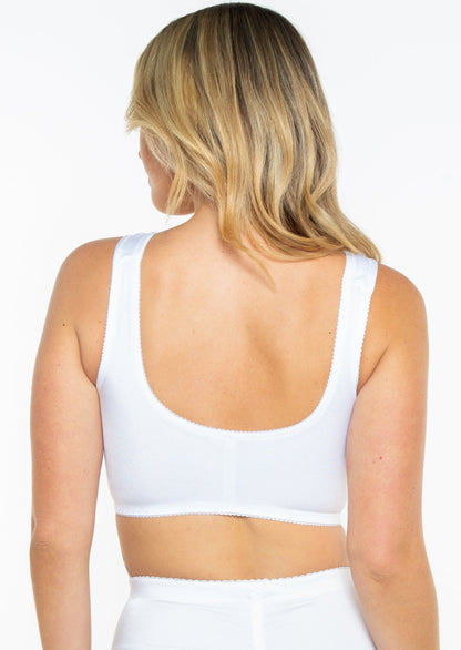 Pin-Up Girl Lace Leisure Bra w/Pads - White Back 672P