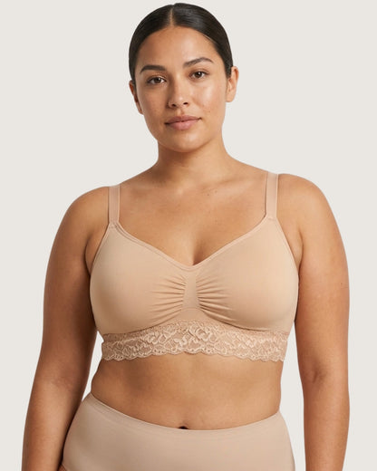 Seamless Bra with lace Band