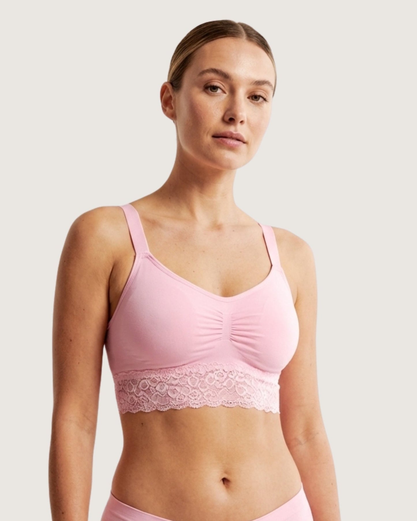 Seamless Bra with lace Band