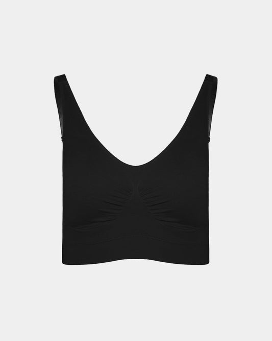 9199 Ahh Bra, Black, padded, with no hooks and eyes