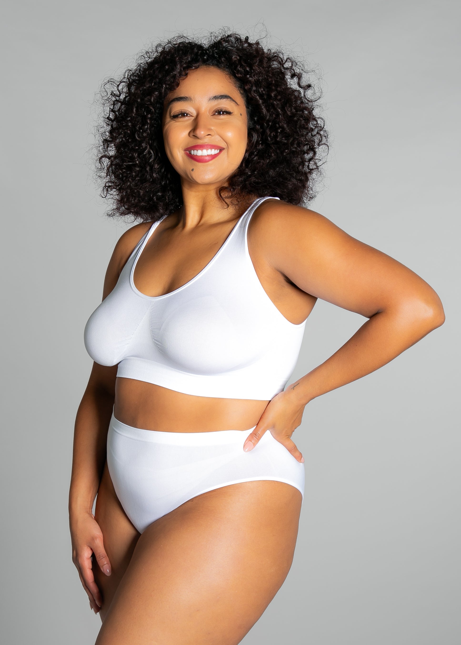 9588 white bralette, no pads, no adjustable straps, no hooks and eyes. - AHH BRA
