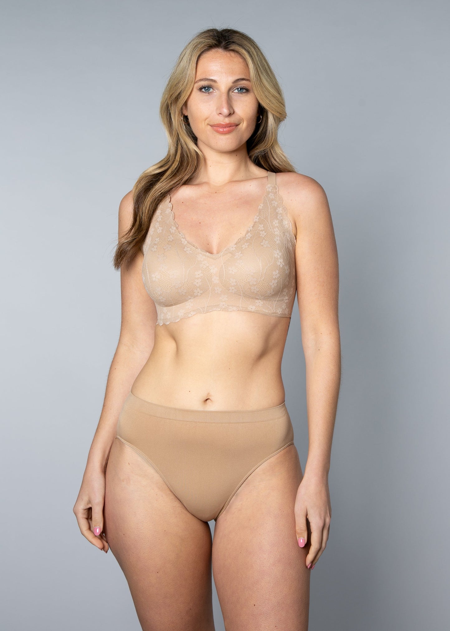 Infinity Edge Shear Sculpt with Lace Overlay Bra
